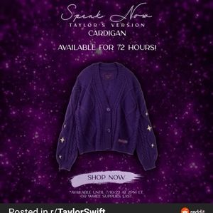 Official Taylor Swift Speak Now Cardigan XL/2XL